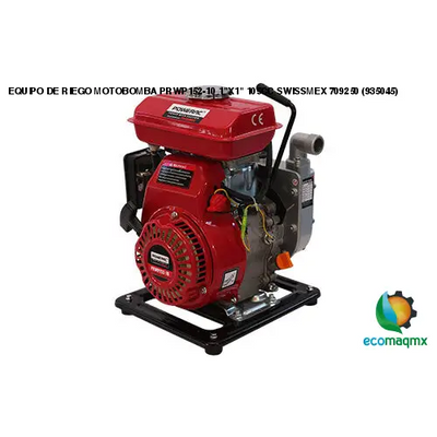 EQUIPO DE RIEGO MOTOBOMBA PRWP152-10 1X1 105CC SWISSMEX