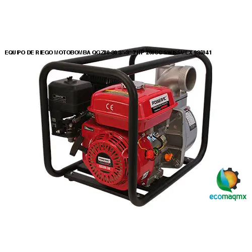 EQUIPO DE RIEGO MOTOBOMBA QGZ80-30 3-3 7 HP 208CC SWISSMEX