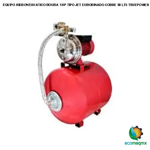 EQUIPO HIDRONEUMATICO BOMBA 1 HP TIPO JET EMBOBINADO COBRE