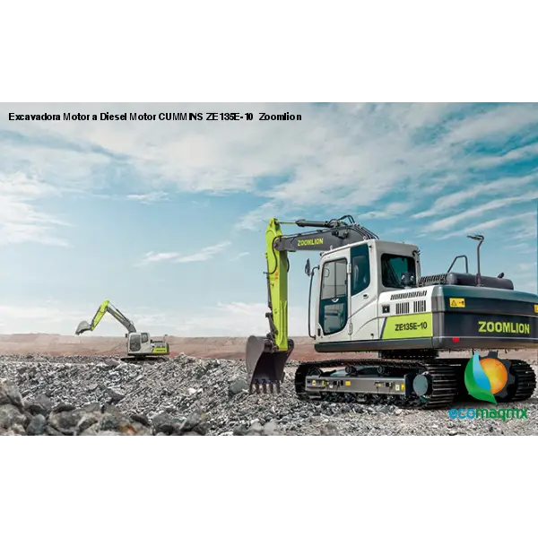 Excavadora Motor a Diesel Motor CUMMINS ZE135E-10 Zoomlion -