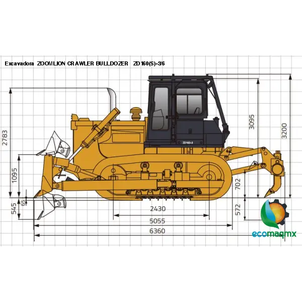 Excavadora ZOOMLION CRAWLER BULLDOZER ZD160(S)-3/6