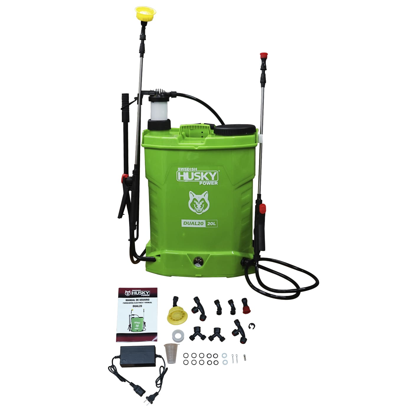 Fumigadora Aspersora Hibrida Swedish Husky Power Eléctrica Y Manual 20 Litros – Dual20