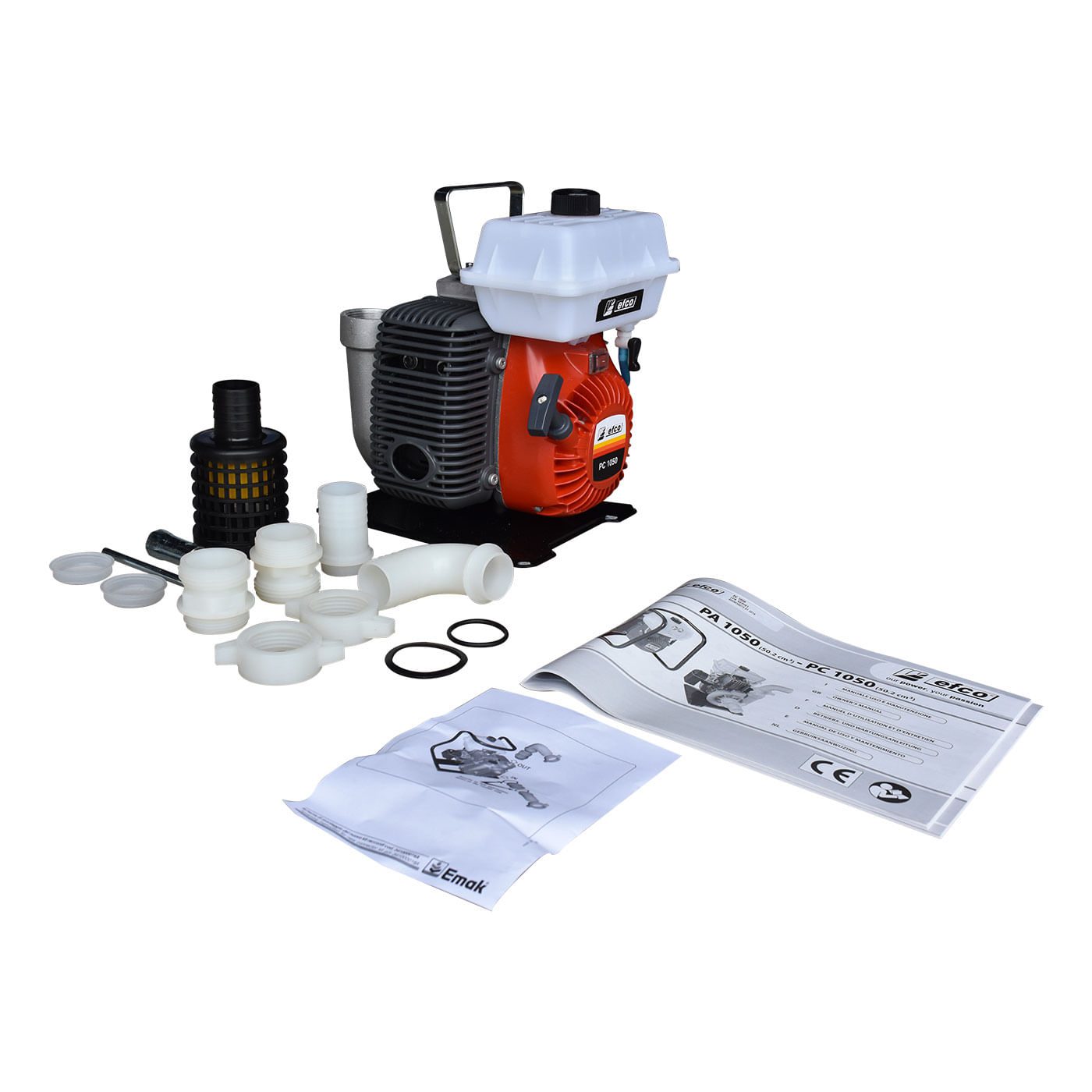 Motobomba Autocebante Portatil Profesional  EFCO 2 HP  1.5  X1.5 Pulgadas 2 Tiempos PC1050RR