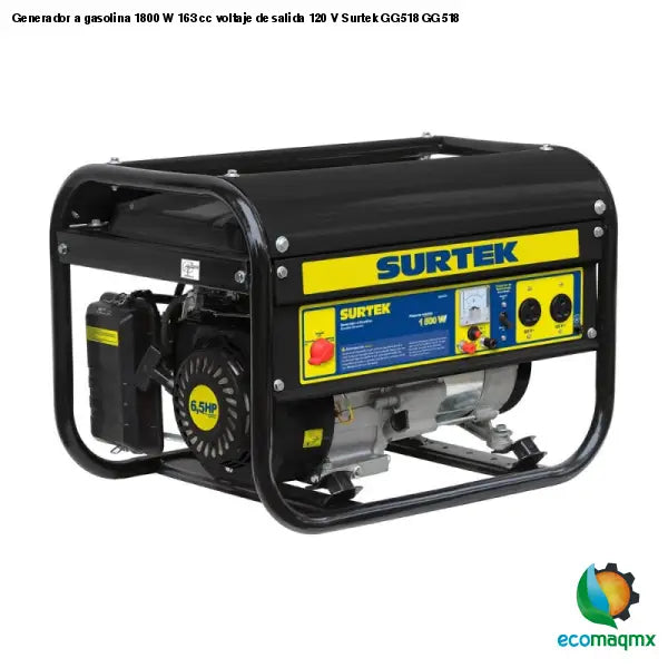 Generador a gasolina 1800 W 163 cc voltaje de salida 120 V