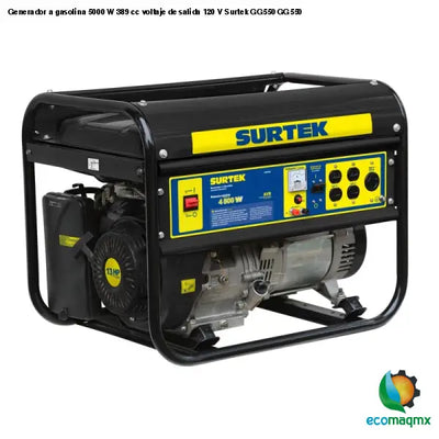 Generador a gasolina 5000 W 389 cc voltaje de salida 120 V