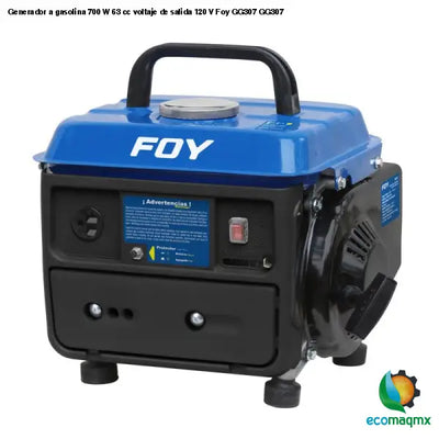 Generador a gasolina 700 W 63 cc voltaje de salida 120 V Foy