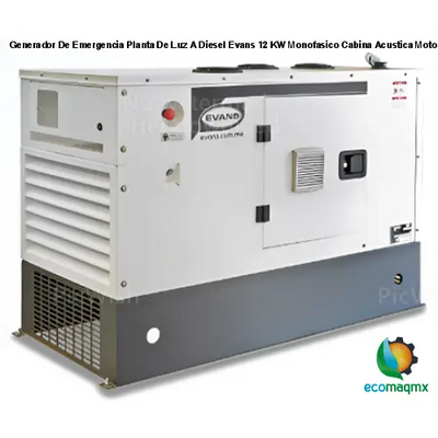 Generador De Emergencia Planta De Luz A Diesel Evans 12 KW