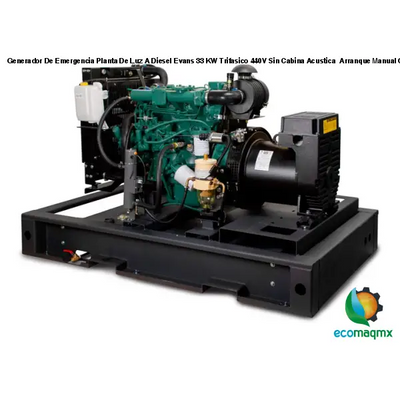 Generador De Emergencia Planta De Luz A Diesel Evans 33 KW