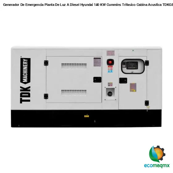 Generador De Emergencia Planta De Luz A Diesel Hyundai 140