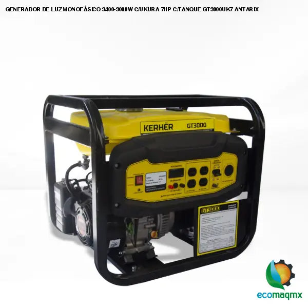 GENERADOR DE LUZ MONOFÁSICO 3400-3000W C/UKURA 7HP C/TANQUE