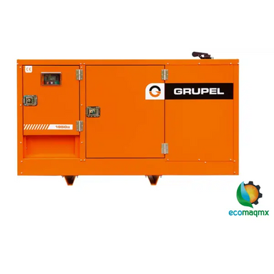 GENERADOR  30KW  PRINCIPALES CARACTERÍSTICAS
Trifásico Diesel
Grupel / 4GA30D50 Grupel / 184GB31
Grupel / G545 60 Hz
1800 r.p.m. 220 V
0.8 100 A
Potencia de respaldo (ESP) 39 kVA 31 kW
Potencia prime power(PRP) 37 kVA 30 kW
Potencia continua(COP) - -
INSONORIZADO
Longitud (L) 1970 mm
Altura (H) 1120 mm
Anchura (W) 825 mm
Peso 790 kg
Depósito diario 55 L
Nivel de presión acústica @ 1m 81 ± 2 dB(A)
Nivel de presión acústica @ 7m 73 ± 2 dB(A)