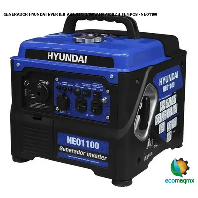 GENERADOR HYUNDAI INVERTER ABIERTO 1,100W 110V/60HZ 4