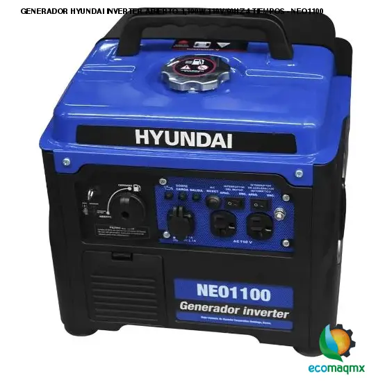 GENERADOR HYUNDAI INVERTER ABIERTO 1,100W 110V/60HZ 4