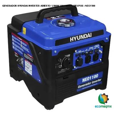 GENERADOR HYUNDAI INVERTER ABIERTO 1,100W 110V/60HZ 4