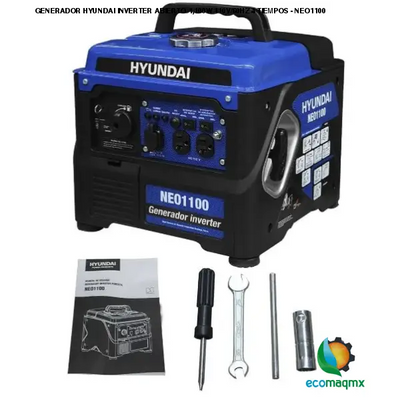 GENERADOR HYUNDAI INVERTER ABIERTO 1,100W 110V/60HZ 4