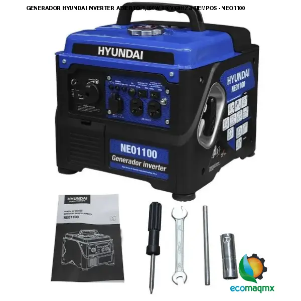 GENERADOR HYUNDAI INVERTER ABIERTO 1,100W 110V/60HZ 4