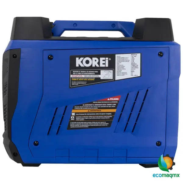 GENERADOR KOREI DUAL INVERTER 110V/60HZ 2.3KW (GASOLINA