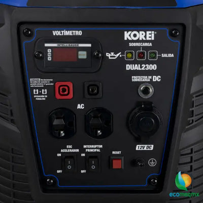 GENERADOR KOREI DUAL INVERTER 110V/60HZ 2.3KW (GASOLINA