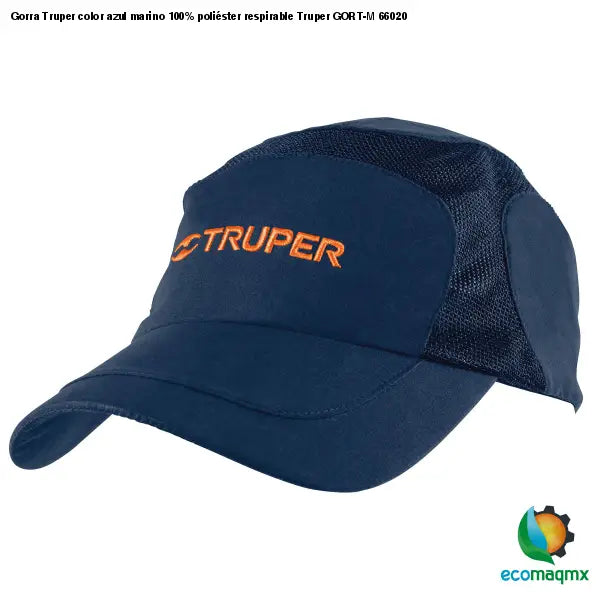 Gorra Truper color azul marino 100% poliéster respirable