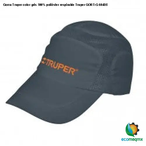 Gorra Truper color gris 100% poliéster respirable Truper