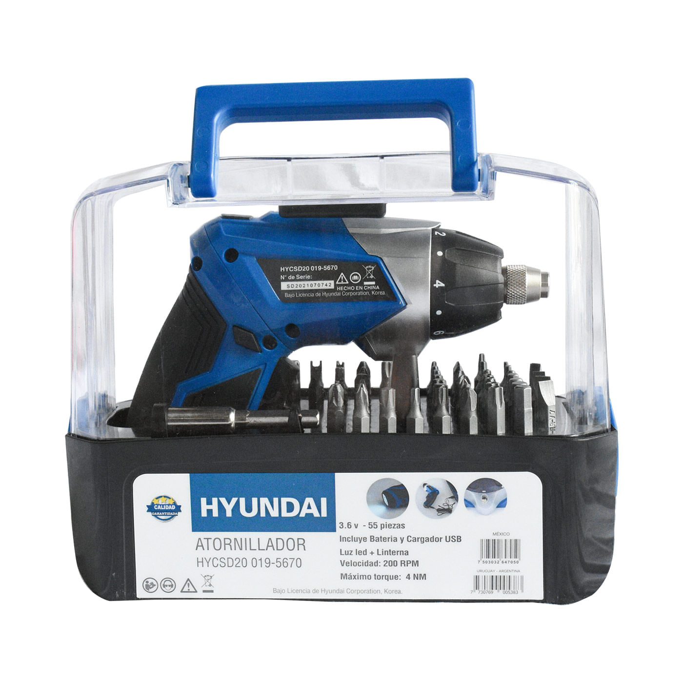Atornillador Inalámbrico Hyundai Batería Recargable De 3.6v – Hycsd20
