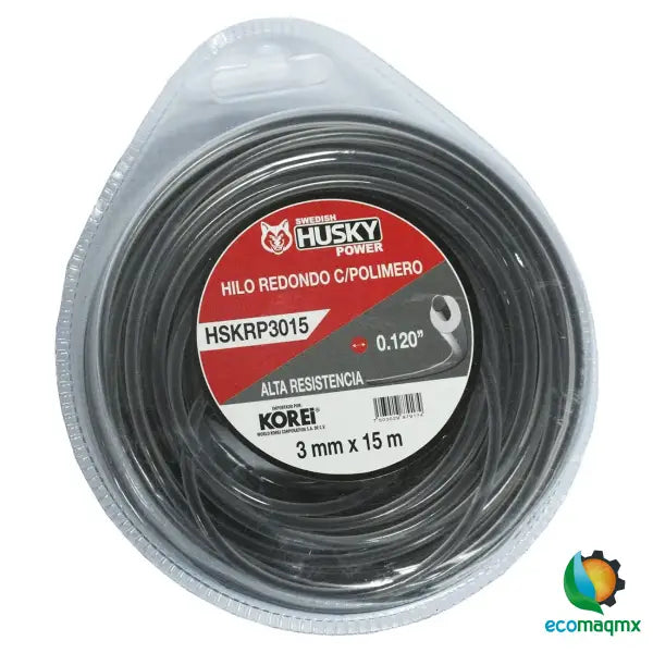 HILO REDONDO C/POLIMERO PARA DESBROZADORA 3 MM (0.120’’)