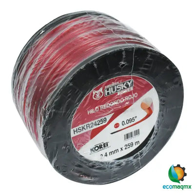 HILO REDONDO ROJO PARA DESBROZADORA 2.4 MM 0.095 PULGADAS