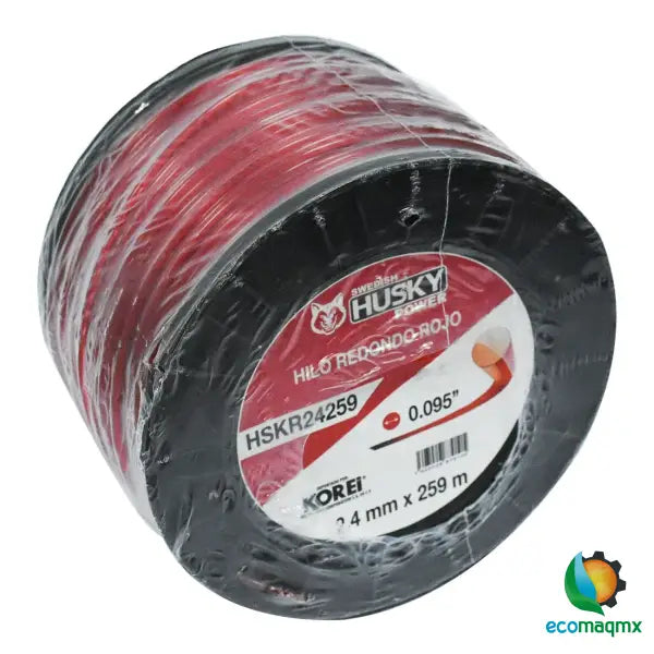 HILO REDONDO ROJO PARA DESBROZADORA 2.4 MM 0.095 PULGADAS