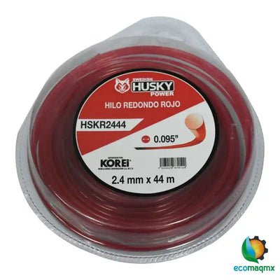 HILO REDONDO ROJO PARA DESEBROZADORA 2.4 MM (0.095’’) 44M