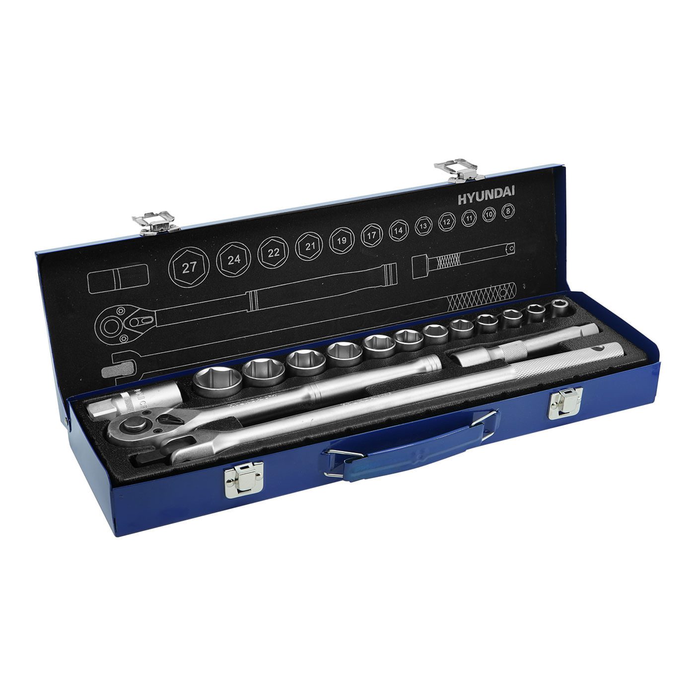 Juego De Autocle Hyundai Cuadro Con Medida De 1/2 Pulgadas – Hyjh16