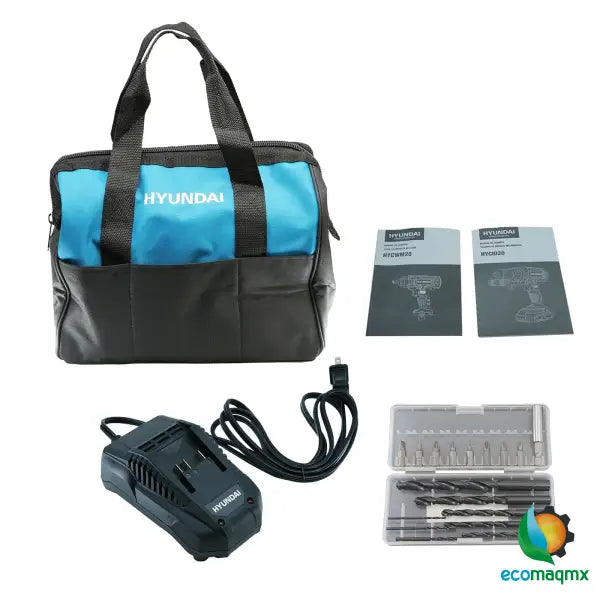 Kit Taladro Y Llave De Impacto De Batería Inalambrico