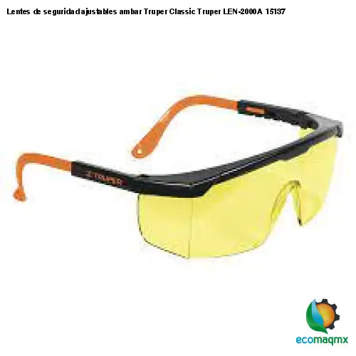 Lentes de seguridad ajustables ambar Truper Classic Truper