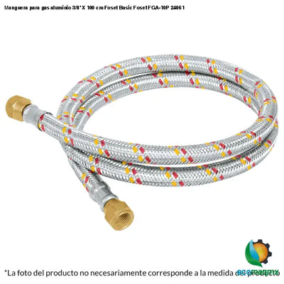 Manguera para gas aluminio 3/8’ X 100 cm Foset Basic Foset