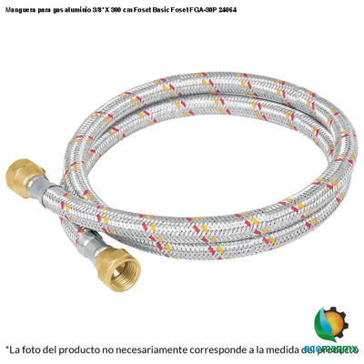 Manguera para gas aluminio 3/8’ X 300 cm Foset Basic Foset