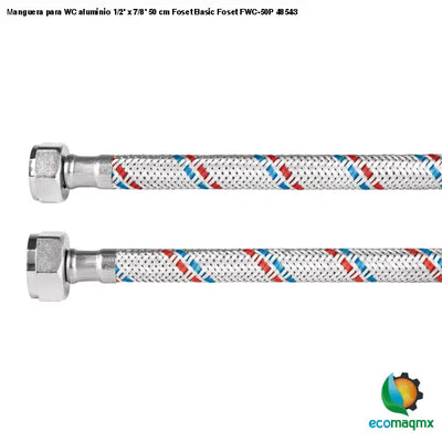 Manguera para WC aluminio 1/2’ x 7/8’ 50 cm Foset Basic