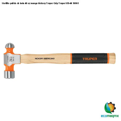 Martillo pulido de bola 40 oz mango hickory Truper Grip