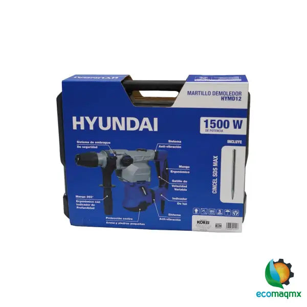 Martillo Rompedor Demoledor Eléctrico Hyundai 1500w 12j