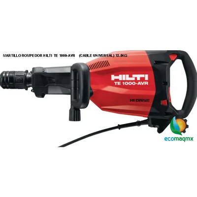 MARTILLO ROMPEDOR HILTI TE 1000-AVR (CABLE UNIVERSAL) 12.5KG