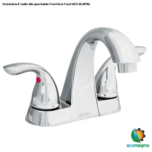 Mezcladora 4’ cuello alto para lavabo Foset Aero Foset