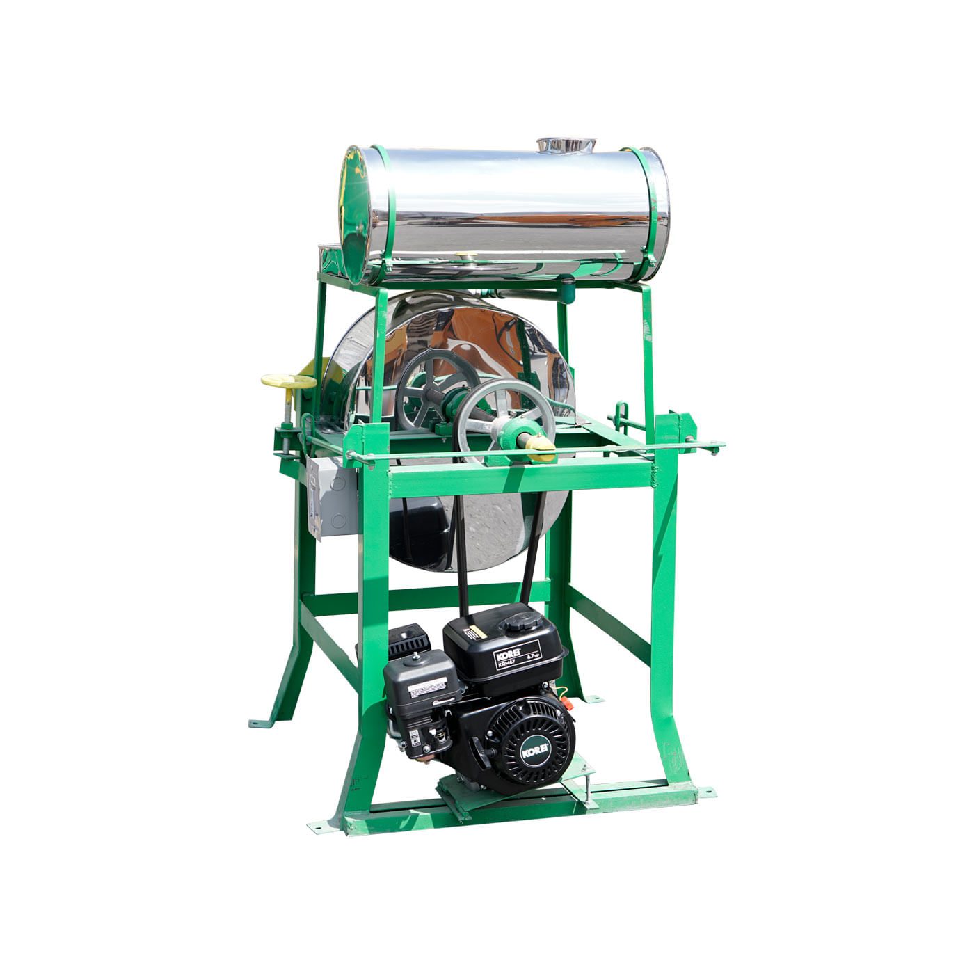 Molino de Nixtamal Junior Acero Inoxidable Con Motor a Gasolina korei 6.7 hp Rkdjkr6.7
