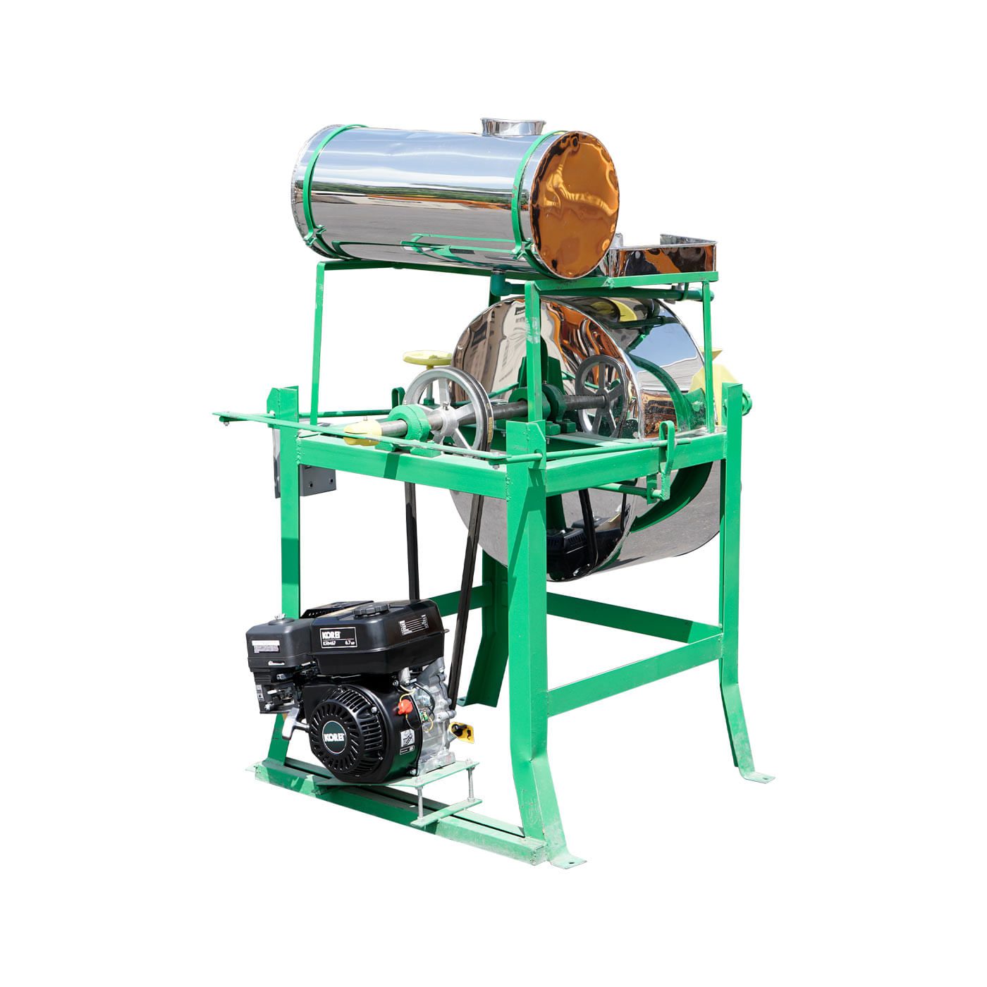 Molino de Nixtamal Junior Acero Inoxidable Con Motor a Gasolina korei 6.7 hp Rkdjkr6.7