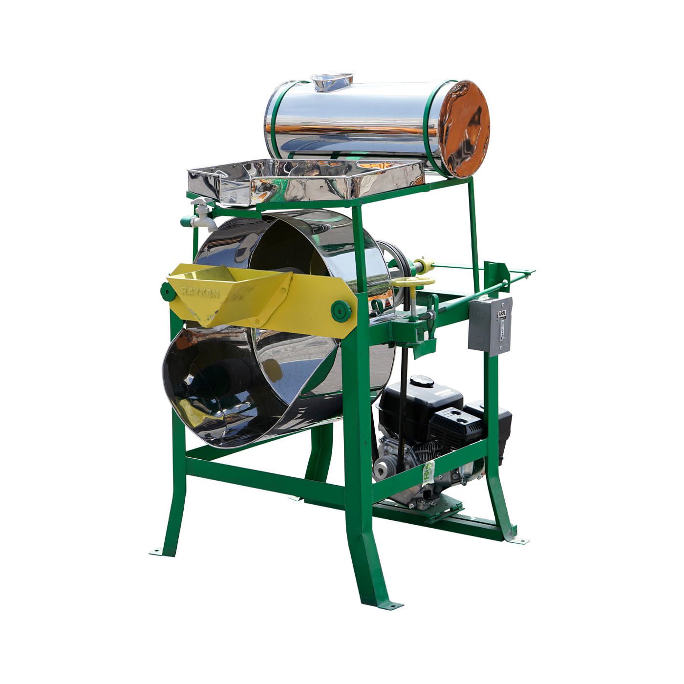 Molino de Nixtamal Junior Acero Inoxidable Con Motor a Gasolina korei 6.7 hp Rkdjkr6.7