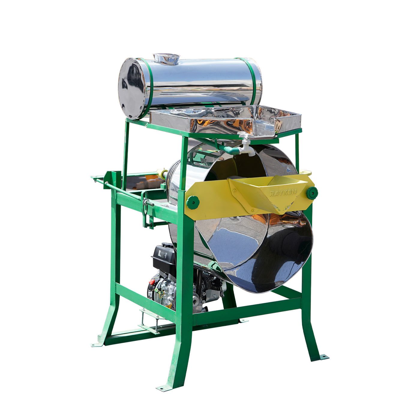 Molino de Nixtamal Junior Acero Inoxidable Con Motor a Gasolina korei 6.7 hp Rkdjkr6.7