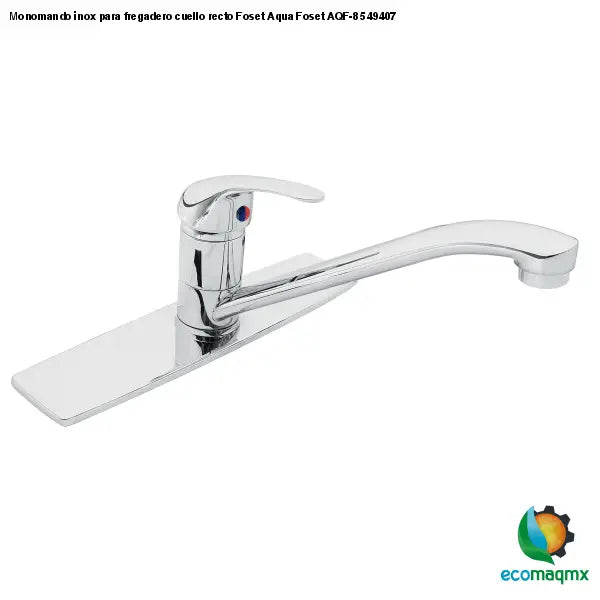 Monomando inox para fregadero cuello recto Foset Aqua Foset