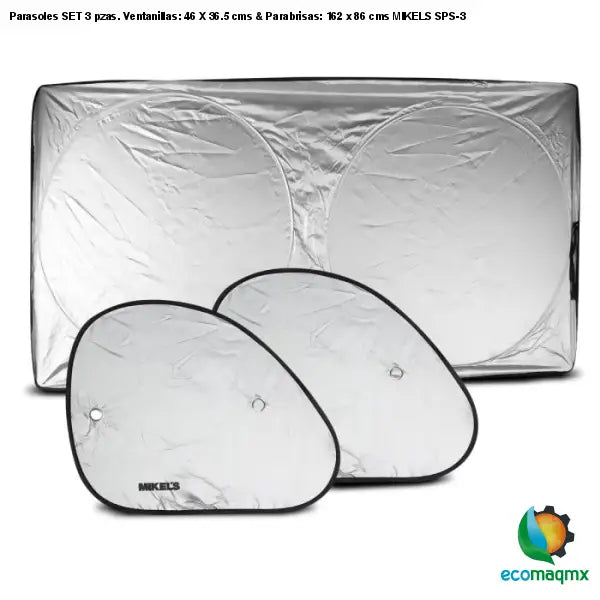 Parasoles SET 3 pzas. Ventanillas: 46 X 36.5 cms &