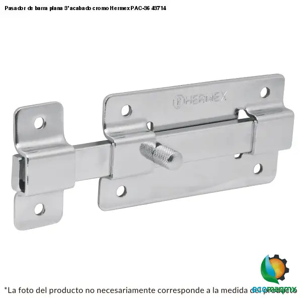 Pasador de barra plana 3’ acabado cromo Hermex PAC-36 43714