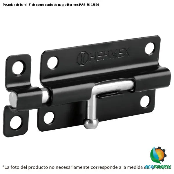 Pasador de barril 5’ de acero acabado negro Hermex PAS-56