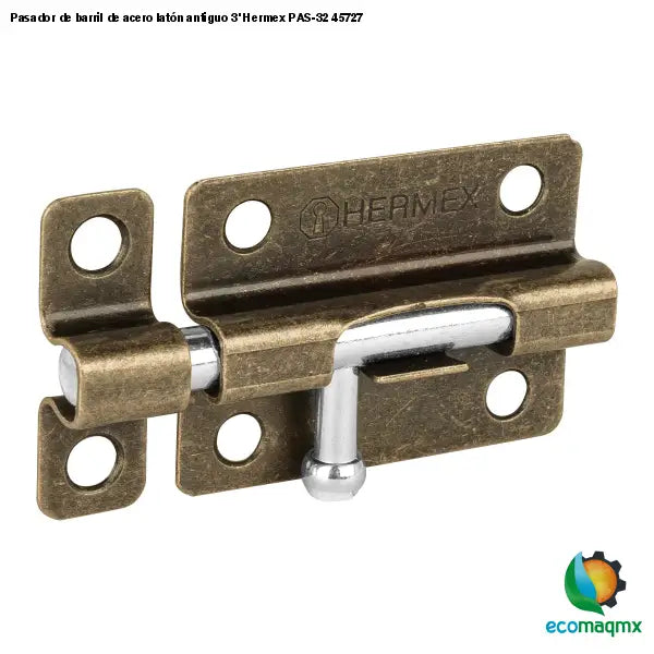 Pasador de barril de acero latón antiguo 3’ Hermex PAS-32