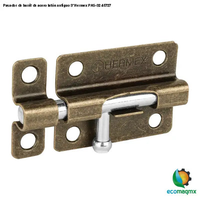 Pasador de barril de acero latón antiguo 3’ Hermex PAS-32