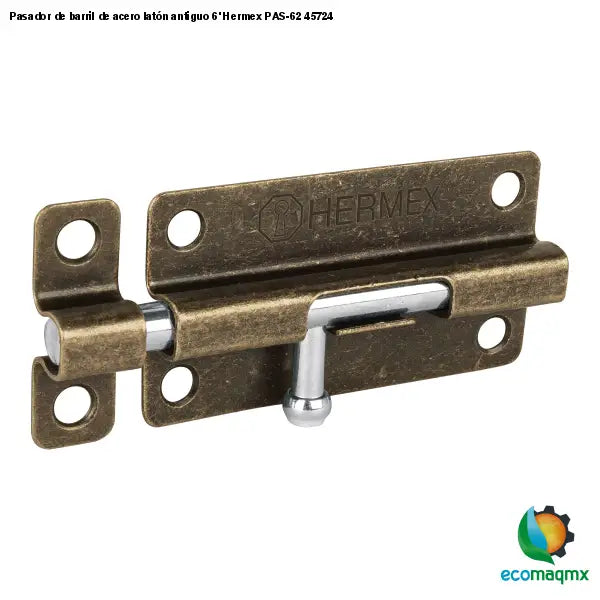 Pasador de barril de acero latón antiguo 6’ Hermex PAS-62